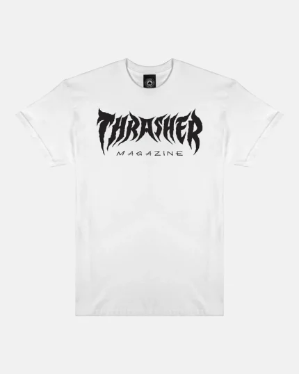 Thrasher Magazine Metal T-Shirt in White