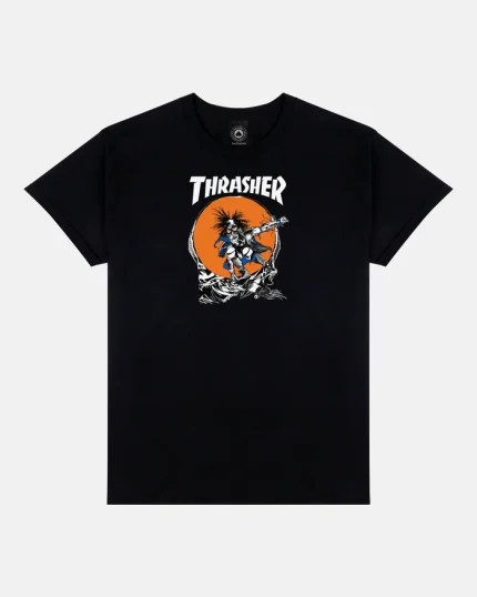 Thrasher Magazine Skate Outlaw T-Shirt with front graphic